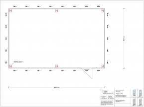 Hallenbüro als Doppelstock 4-seitig 8,00 x 5,00 m 40 m² (HD4-8050)