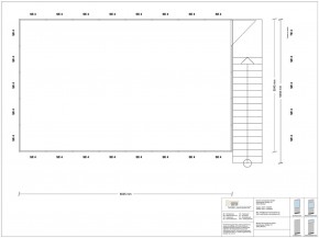 Hallenbüro als Doppelstock 4-seitig 8,00 x 5,00 m 40 m² (HD4-8050)