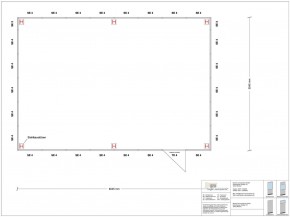 Hallenbüro als Doppelstock 4-seitig 8,00 x 5,50 m 44 m² (HD4-8055)