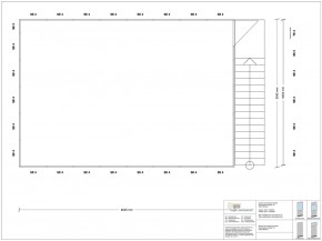 Hallenbüro als Doppelstock 4-seitig 8,00 x 5,50 m 44 m² (HD4-8055)