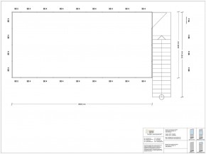 Hallenbüro als Doppelstock 4-seitig 8,50 x 4,00 m 34 m² (HD4-8540)