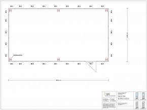 Hallenbüro als Doppelstock 4-seitig 8,50 x 4,50 m 38,25 m² (HD4-8545)