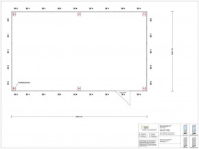 Hallenbüro als Doppelstock 4-seitig 8,50 x 5,00 m 42,5 m² (HD4-8550)