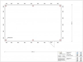 Hallenbüro als Doppelstock 4-seitig 8,50 x 5,50 m 46,75 m² (HD4-8555)