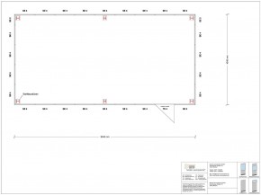 Hallenbüro als Doppelstock 4-seitig 9,00 x 4,50 m 40,5 m² (HD4-9045)