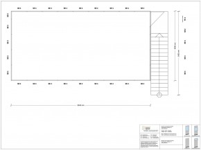 Hallenbüro als Doppelstock 4-seitig 9,00 x 4,50 m 40,5 m² (HD4-9045)