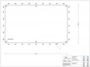 Hallenbüro als Doppelstock 4-seitig 9,00 x 5,50 m 49,5 m² (HD4-9055)