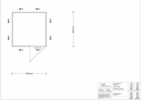 Mobiles Hallenbüro 4-seitig 2,00 x 2,00 m 4 m² (HM4-2020)