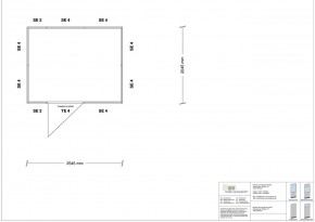 Mobiles Hallenbüro 4-seitig 2,50 x 2,00 m 5 m² (HM4-2520)