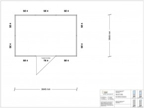 Mobiles Hallenbüro 4-seitig 3,00 x 2,00 m 6 m² (HM4-3020)