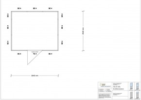 Mobiles Hallenbüro 4-seitig 3,00 x 2,50 m 7,5 m² (HM4-3025)