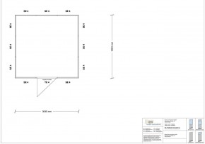 Mobiles Hallenbüro 4-seitig 3,00 x 3,00 m 9 m² (HM4-3030)