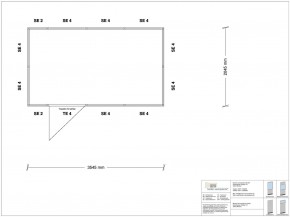 Mobiles Hallenbüro 4-seitig 3,50 x 2,00 m 7 m² (HM4-3520)