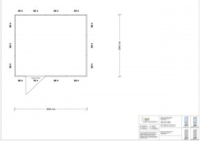 Mobiles Hallenbüro 4-seitig 3,50 x 3,00 m 10,5 m² (HM4-3530)