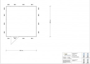 Mobiles Hallenbüro 4-seitig 3,50 x 3,50 m 12,25 m² (HM4-3535)