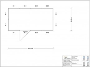 Mobiles Hallenbüro 4-seitig 4,00 x 2,00 m 8 m² (HM4-4020)