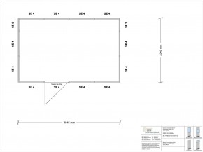 Mobiles Hallenbüro 4-seitig 4,00 x 2,50 m 10 m² (HM4-4025)