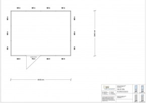 Mobiles Hallenbüro 4-seitig 4,00 x 3,00 m 12 m² (HM4-4030)