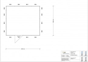 Mobiles Hallenbüro 4-seitig 4,00 x 3,50 m 14 m² (HM4-4035)