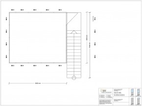 Hallenbüro auf Stahlbau 4-seitig 4,50 x 4,00 m 18 m² (HS4-4540)