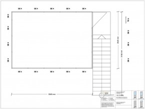 Hallenbüro auf Stahlbau 4-seitig 5,00 x 3,50 m 17,5 m² (HS4-5035)