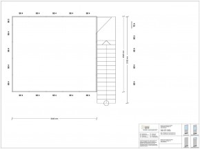 Hallenbüro auf Stahlbau 4-seitig 5,00 x 4,50 m 22,5 m² (HS4-5045)