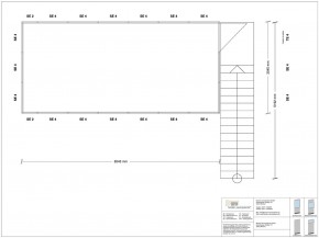 Hallenbüro auf Stahlbau 4-seitig 6,50 x 3,00 m 19,5 m² (HS4-6530)