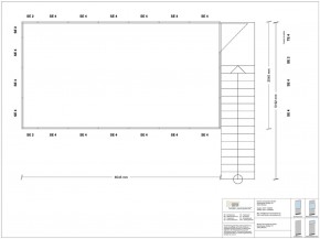 Hallenbüro auf Stahlbau 4-seitig 6,50 x 3,50 m 22,75 m² (HS4-6535)