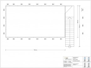 Hallenbüro auf Stahlbau 4-seitig 7,50 x 4,00 m 30 m² (HS4-7540)