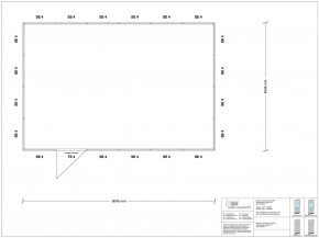 Stellwand 4-seitig 6,00 x 4,00 m 24 m² (SW4-6040)